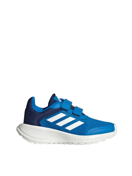 Adidas Атлетични детски обувки Работещ Tensaur Run 2.0 CF K с велкро Blue Rush / Core White / Dark Blue