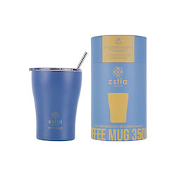 Estia Coffee Mug Save The Aegean 350ml Denim Blue