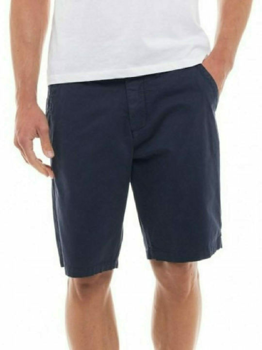 Biston Men's Chino Monochrome Shorts Navy Blue -78