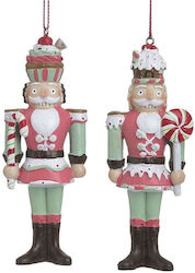 Nutcracker Christmas Tree Ornaments Plastic Multicolour 3x13cm 6 Pieces
