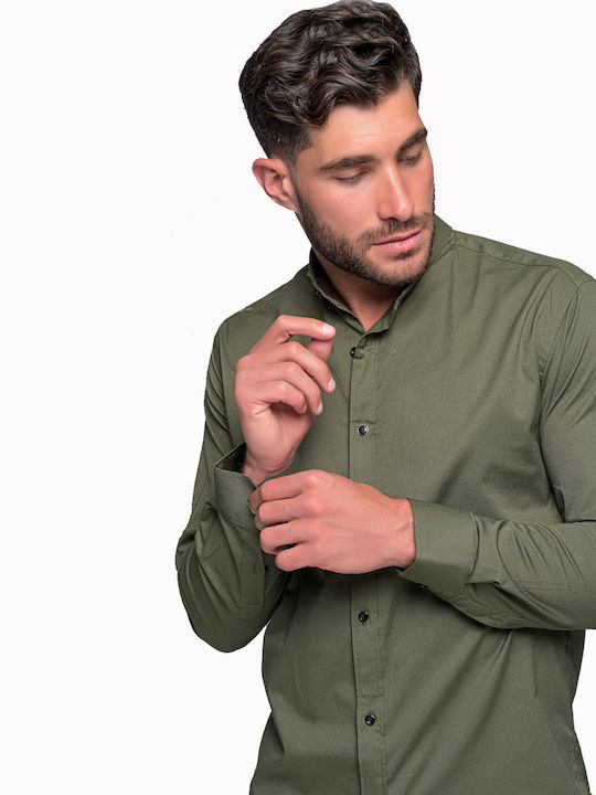 Ben Tailor Men's Shirt with Long Sleeves Khaki