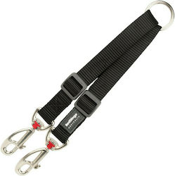 Reddingo Λουρί/Οδηγός Σκύλου Ιμάντας 2 Dog Leash Coupler σε Μαύρο Χρώμα 2cm x 3.4m