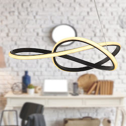Megapap Luciano LED Κρεμαστό Φωτιστικό Μαύρο 47x40x60εκ.