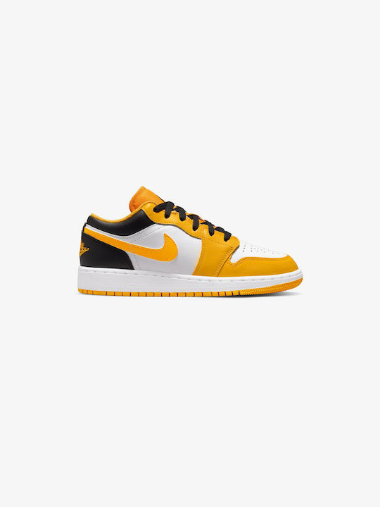 Nike Атлетични детски обувки Баскетбол Air Jordan 1 Low Gs Жълти
