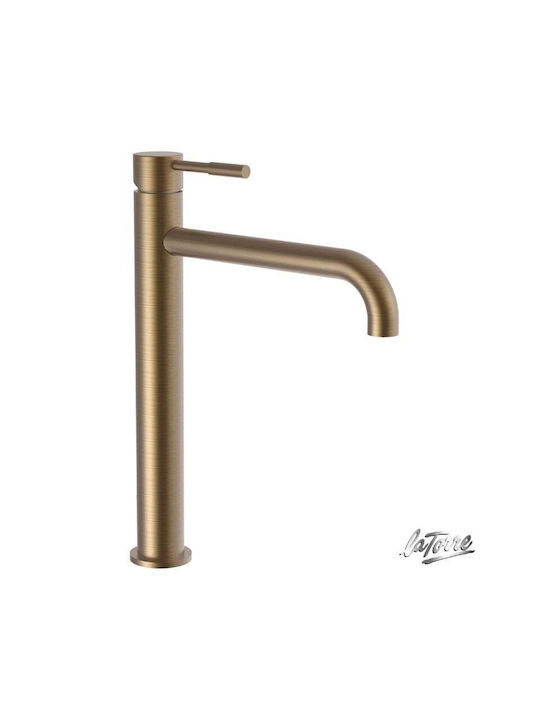 La Torre Tech 12507 Mixing Tall Sink Faucet Bronze Brushed