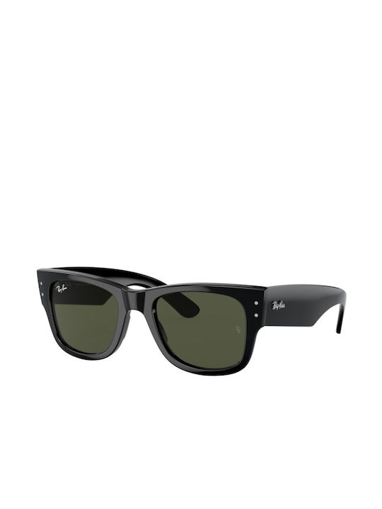 Ray Ban Sunglasses with Black Plastic Frame and Green Lens RB0840S 901/31
