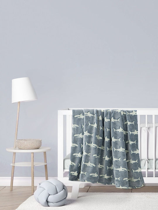 Kocoon Babydecken Wickeltücher für Kinderzimmer Sharky 80x110cm