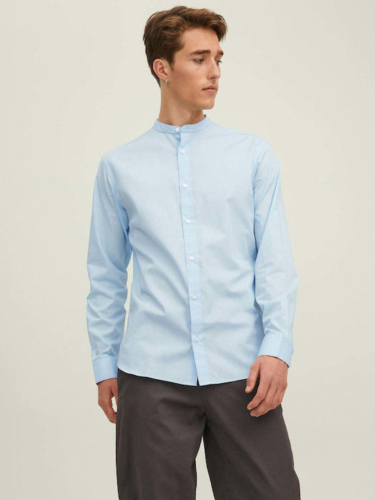 Jack & Jones Men's Shirt with Long Sleeves Slim Fit Light Blue