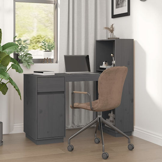 Schreibtisch mit Bücherregal 110x53x117cm Gray
