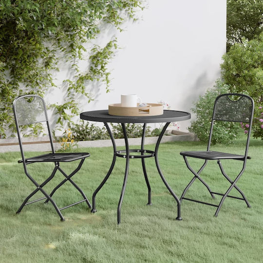 Garten- und Outdoor-Möbelset 3 Stück Anthrazit