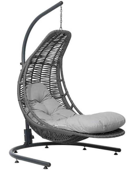 Alok Φωλιά με Βάση Rattan 121x140x200cm Γκρι