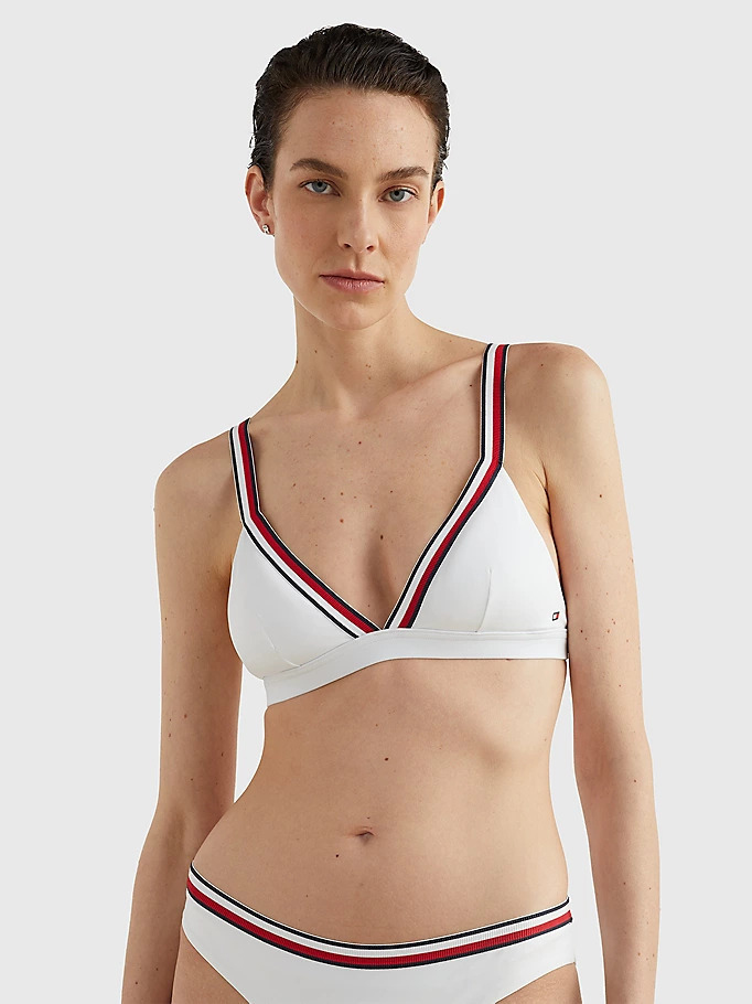 Tommy Hilfiger Bikini Τριγωνάκι Λευκό UW0UW04101YBR Skroutz gr