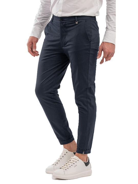 Vittorio Artist Men's Trousers Suit Elastic Navy Blue