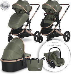 Lorelli Boston 3 in 1 Adjustable 3 in 1 Baby Stroller Suitable for Newborn Loden Green