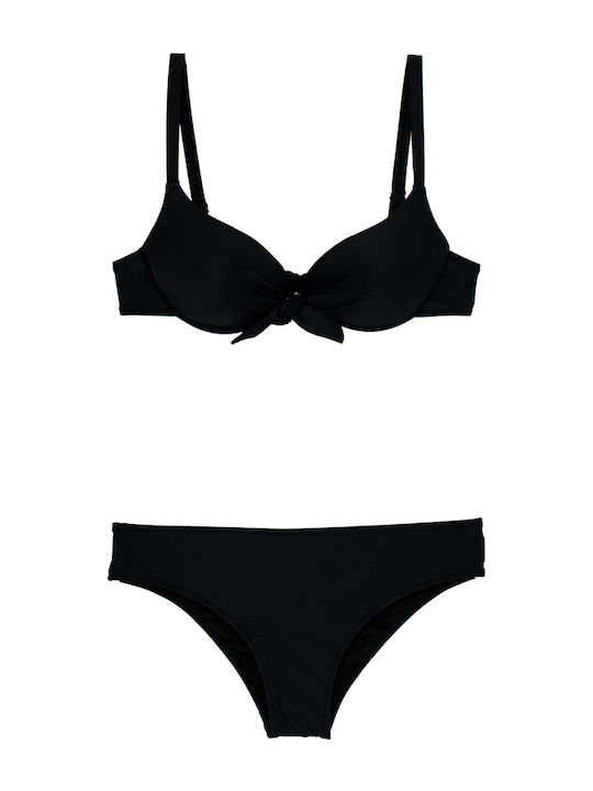 Famous Shoes Set Bikini Τριγωνάκι Μαύρο CP20207 BLACK Skroutz gr