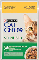 Purina Cat Chow Sterilised Wet Food for Sterilised Adult Cats In Pouch with Chicken 1pc 85gr