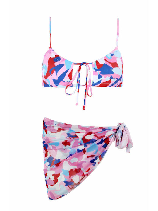 Ewlon Set Bikini Τριγωνάκι Floral Ροζ 178875 Skroutz gr