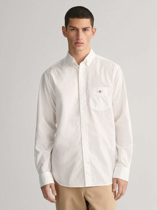 Gant Men's Shirt with Long Sleeves White