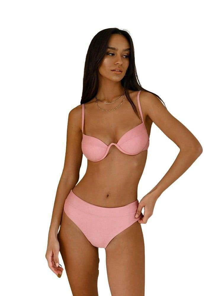 Forebelle Set Bikini Ψηλόμεσο Ροζ SW00429PIN Skroutz gr