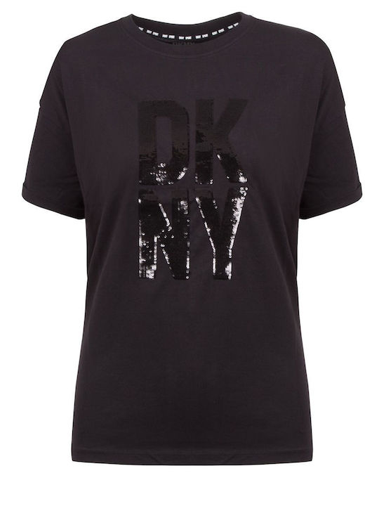 DKNY Къс ръкав Дамска Блуза Черна
