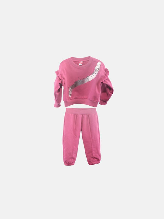 Joyce Παιδικό Sweatpants Set Pink 2buc