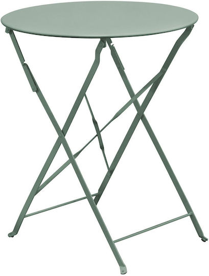 Τραπέζι Καφενείου Pantone Πτυσσόμενο 60x60x70 Sandy green