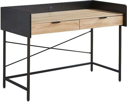 Birou Homi 123x60x86cm Natural Negru