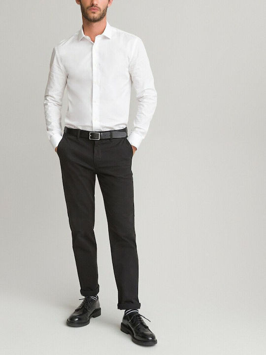 La Redoute Men's Trousers Chino in Regular Fit Black