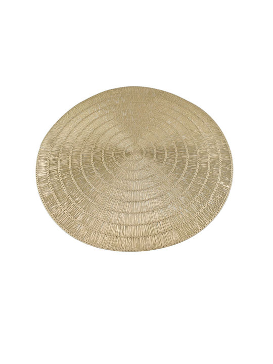 Tpster Round Plastic Placemat Gold 38cm
