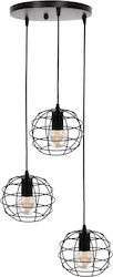 HomeMarkt Κρεμαστό Φωτιστικό Μαύρο 23x23x122εκ.