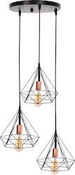 HomeMarkt Κρεμαστό Φωτιστικό Μαύρο 25x22x25εκ.