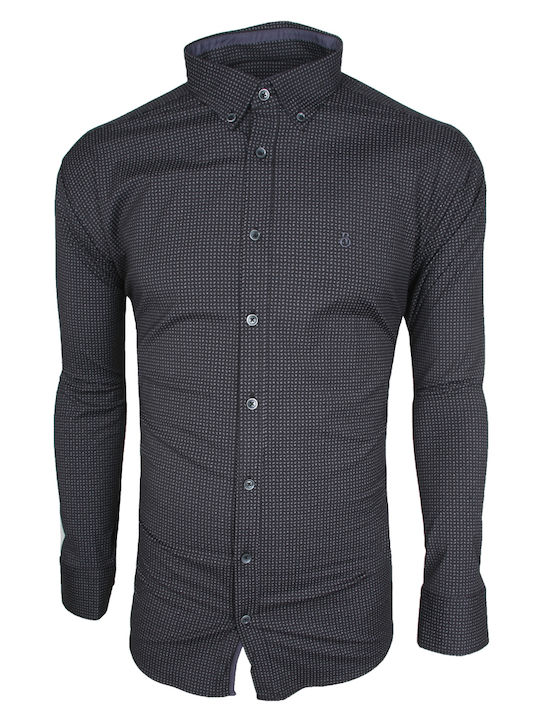 Barcotti Men's Shirt Long-sleeved Black
