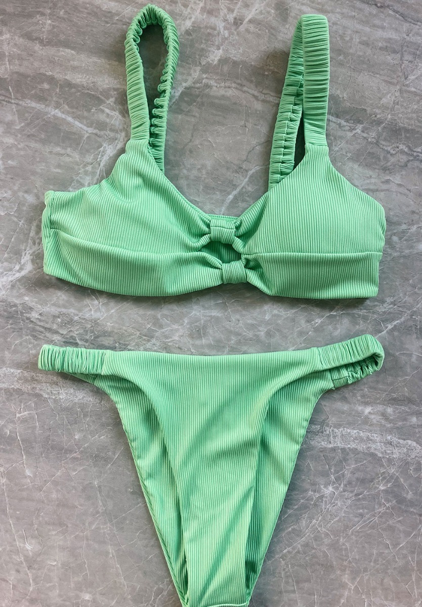 Nikama Set Bikini Τριγωνάκι Brazil Ψηλόμεσο Light Green WSW05 LG