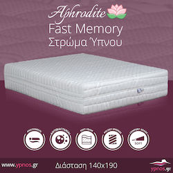 Ypnos Aphrodite Fast Memory Διπλό 140x190cm με Ανεξάρτητα Ελατήρια