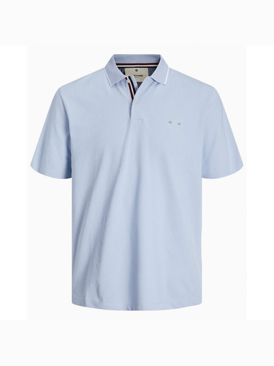 Jack & Jones Bluza pentru bărbați cu mâneci scurte Polo γαλάζια