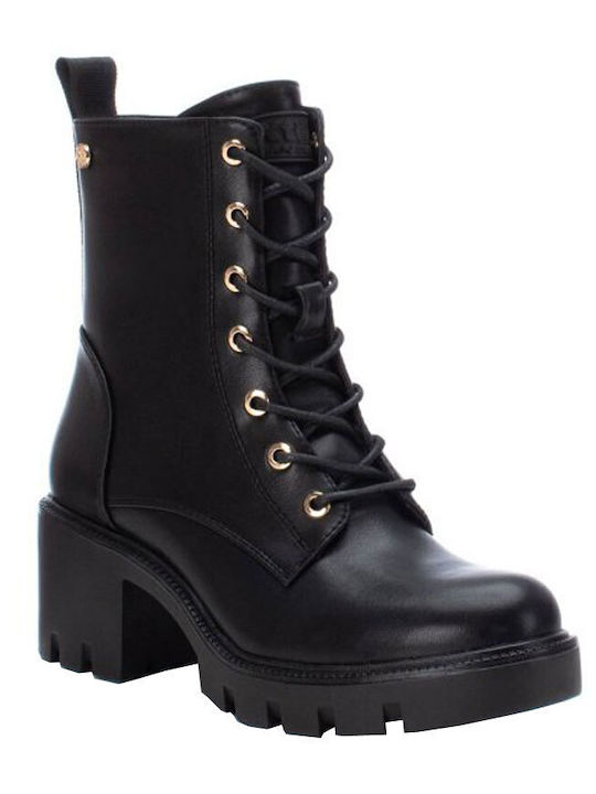 Xti Women's Ankle Boots with Medium Heel Black