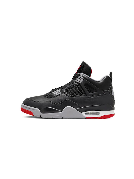 Jordan Air Jordan 4 Retro Bărbați Cizme Black / Cement Grey / Varsity Red / Summit White