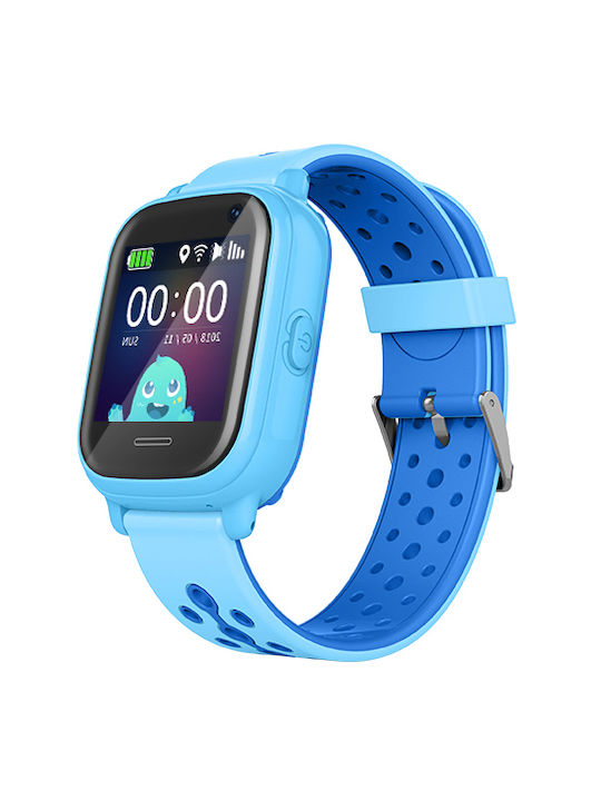 INTIME Ceas Smart pentru copii cu GPS și curea din cauciuc/plastic Albastru