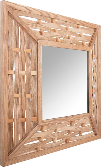 HomeMarkt HM4226 Square Wall Mirror Beige 71x71cm