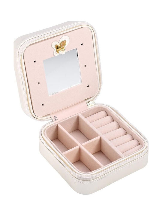 White Jewellery Box 10x10x5cm