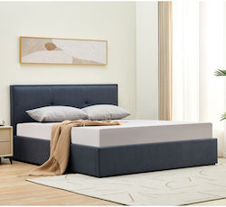 Walter Κρεβάτι Διπλό για Στρώμα 150x200cm Σκούρο Γκρι