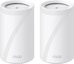 TP-LINK Deco BE65 BE9300 WiFi Mesh Network Access Point Wi‑Fi 7 Tri Band (2.4 & 5 & 6GHz) σε Διπλό Kit