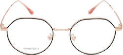 Gianni Venturi Metal Eyeglass Frame Rose Gold 9369-2