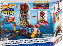 Hot Wheels Race Track City Super Twist Tire Shop for 5++ Years