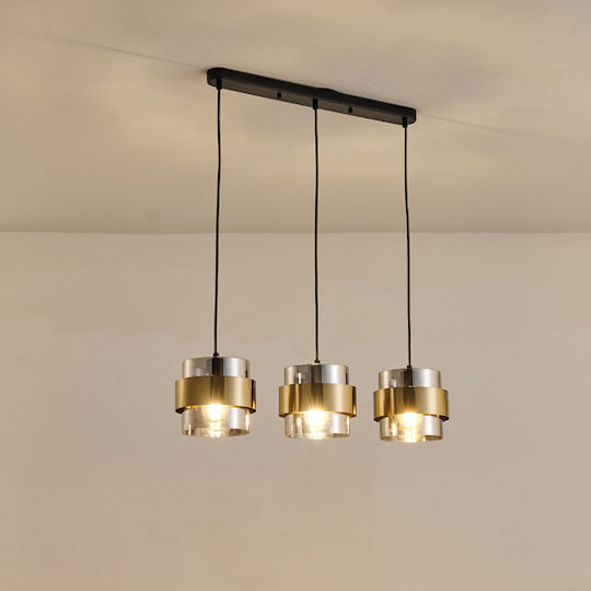 Eurolamp Κρεμαστό Φωτιστικό Μαύρο 18x121.5εκ.