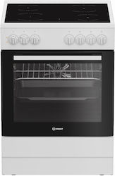 Indesit Ελεύθερη με Κεραμικές Εστίες Λευκή I6V5PMW
