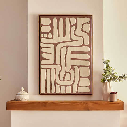 Atmosphera 3d Καμβάς Marcella 60 X 90 Cm – Καφέ 210462