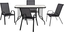 Set Dining 5 Piese Negru
