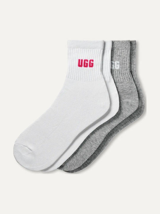 UGG Γυναικείες Κάλτσες Γκρι-λευκό 2Pack
