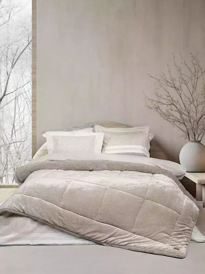 Nima Κουβερτοπάπλωμα Μονό 160x220εκ. Cira Beige